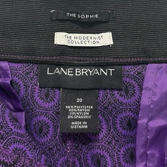 LANE BRYANT Pants Womens Size 20 Sophie Modernist Collection Purple - Picture 6 of 6